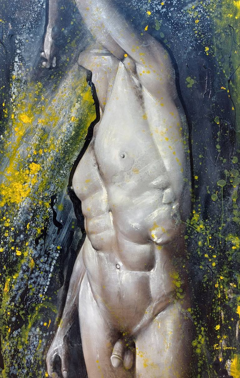 nudo maschile Painting by Fazio Lauria | Saatchi Art