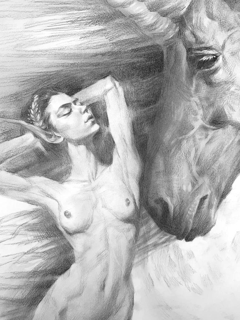 Original Nude Drawing by eagle zac