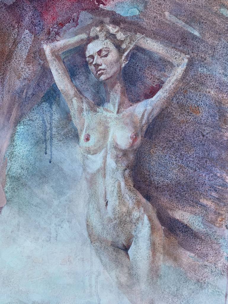 Original Portraiture Nude Painting by eagle zac