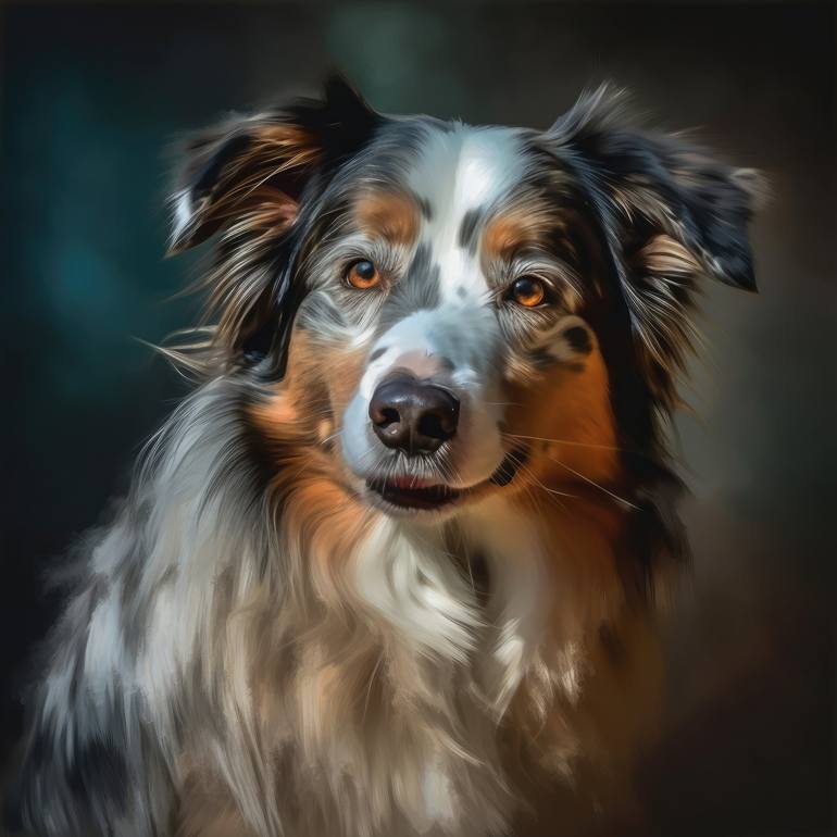 Australian hot sale shepherd painting