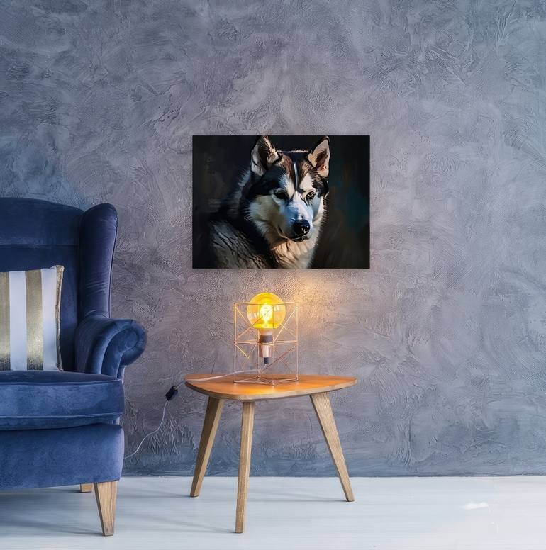 Picture Husky Painting By Alexandr Kharitonov 