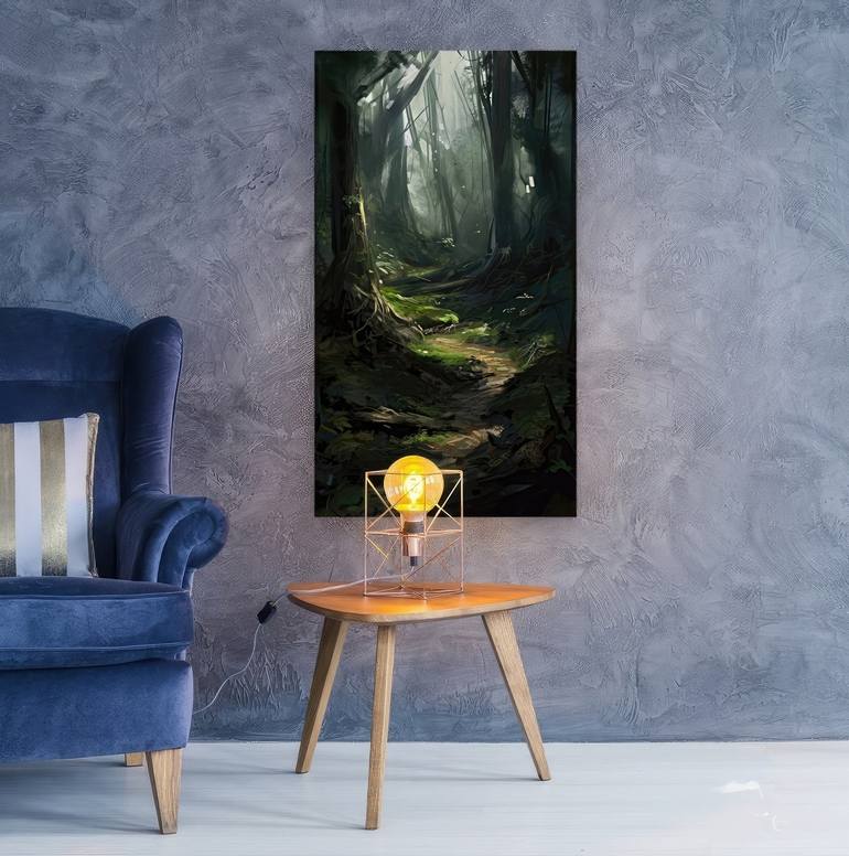 The depth of the forest Painting by Alexandr Kharitonov | Saatchi Art