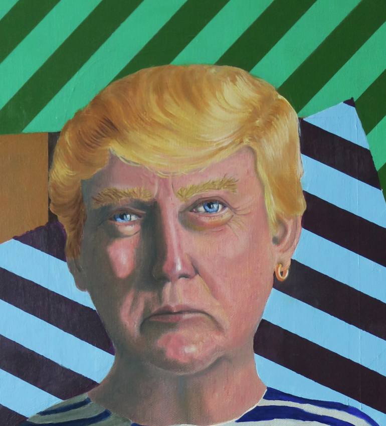 Original Pop Art Politics Painting by Elke Thiebaut