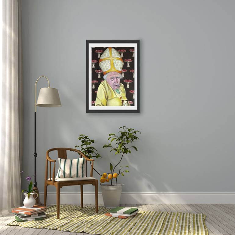 Original Art Deco Portrait Painting by Elke Thiebaut