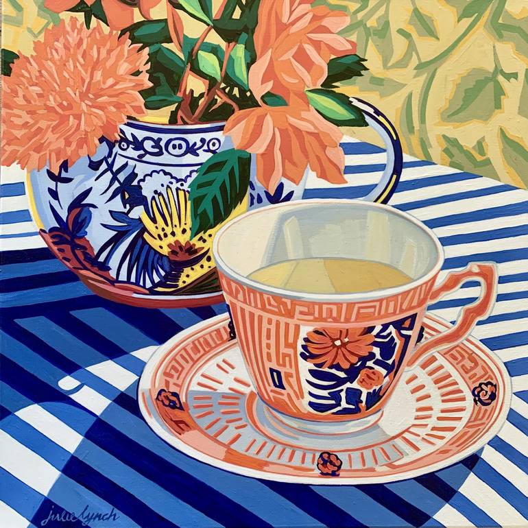 Original Art Deco Still Life Paintings by Julie Lynch