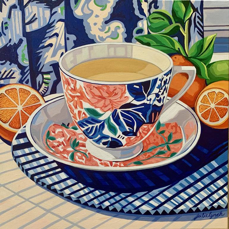 Original Art Deco Still Life Paintings by Julie Lynch