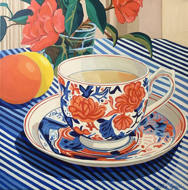 Original Art Deco Still Life Paintings by Julie Lynch