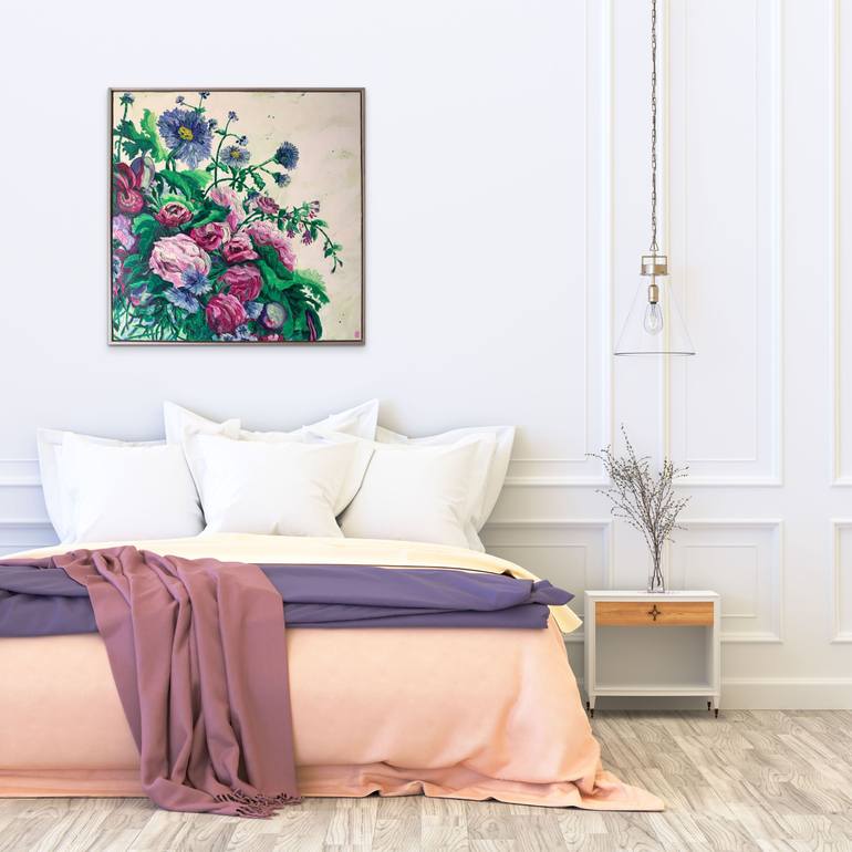 Original Abstract Floral Painting by Julie Lynch