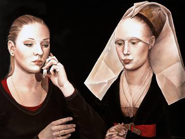 Ksenya and a Portrait of a Woman (after Rogier van der Weyden) thumb