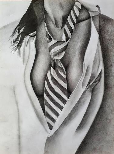 Original Expressionism Nude Drawings by Usama Azam