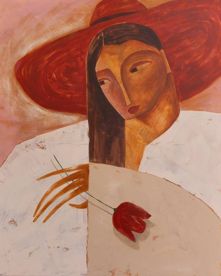 Original Cubism People Paintings by Camille Jouarre