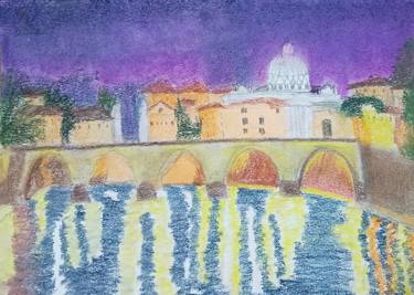 Original Impressionism Cities Drawings by Chris G
