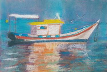 Print of Impressionism Boat Paintings by Chris G