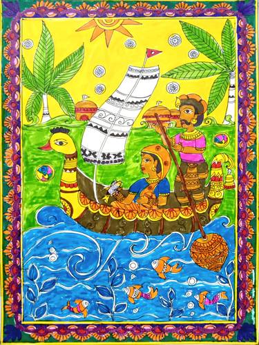 Print of Fine Art Boat Drawings by ARTVIHAR R K P