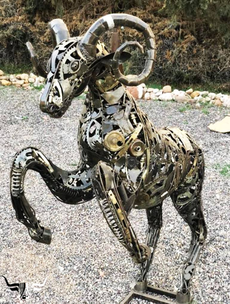 Original Animal Sculpture by bull art