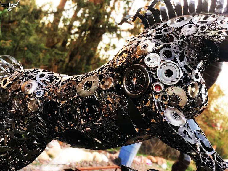 Original Animal Sculpture by bull art