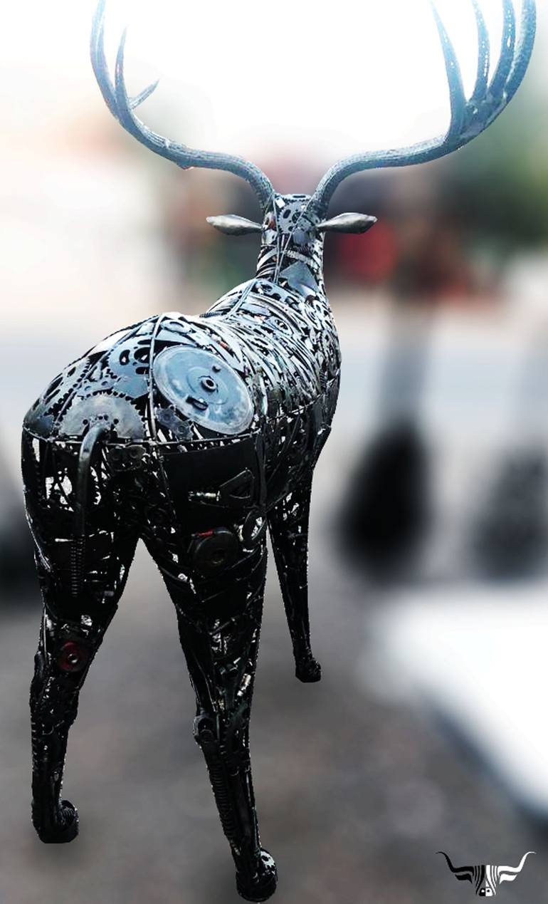 Original Animal Sculpture by bull art