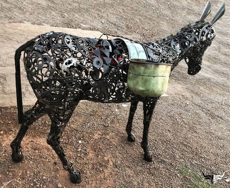 Original Animal Sculpture by bull art