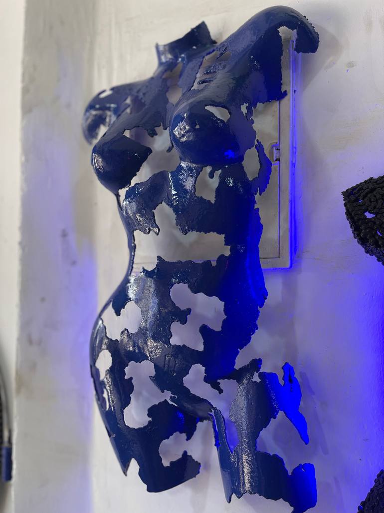 Original Abstract Body Sculpture by Steel  To Art