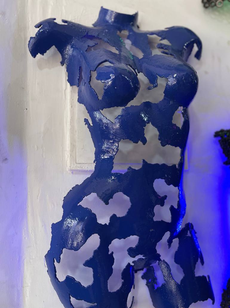 Original Abstract Body Sculpture by Steel  To Art