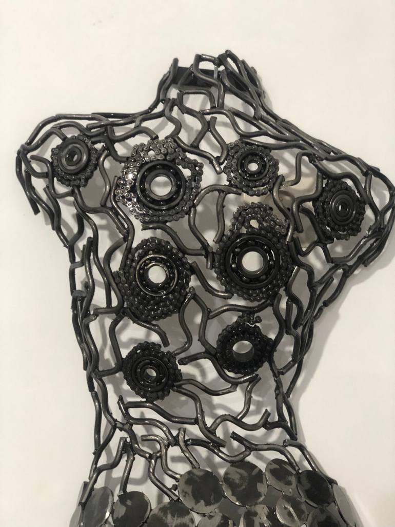 Original Abstract Body Sculpture by Steel  To Art