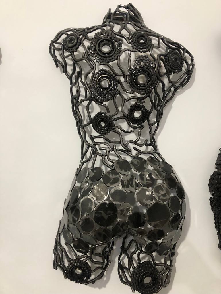 Original Abstract Body Sculpture by Steel  To Art