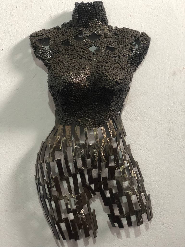 Original Abstract Body Sculpture by Steel  To Art