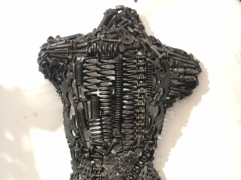 Original Abstract Body Sculpture by Steel  To Art