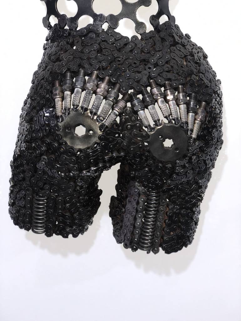 Original Abstract Body Sculpture by Steel  To Art