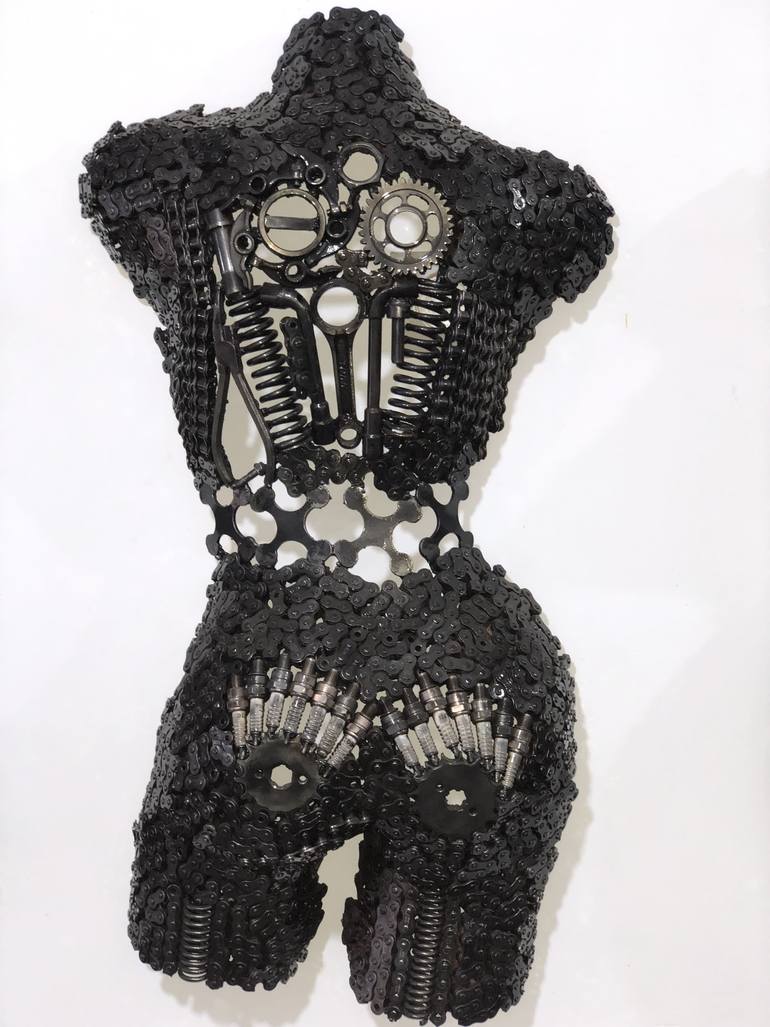 Original Abstract Body Sculpture by Steel  To Art