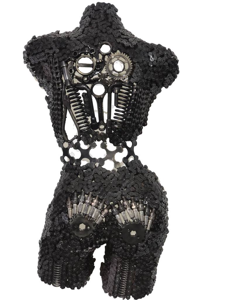 Original Abstract Body Sculpture by Steel  To Art