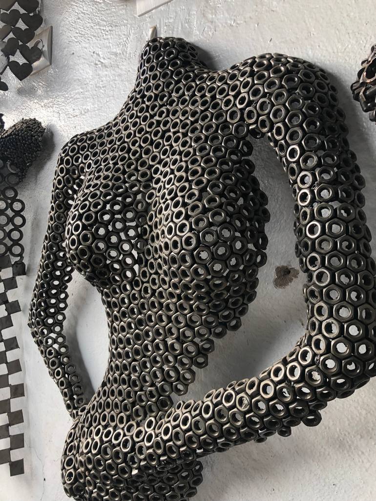 Original Abstract Body Sculpture by Steel  To Art