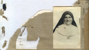Original Dada Religious Collage by Blanca Oraa