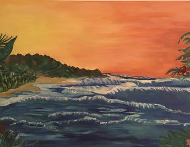 Original Beach Painting by Kim Hazelwood