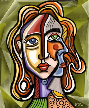 Original Cubism Abstract Digital by Brian K Williams