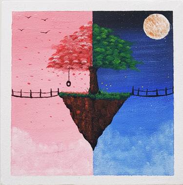 Original Conceptual Tree Paintings by Arham Aziz