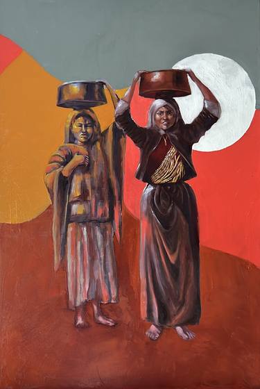 Print of Women Paintings by Nora Alshaikh