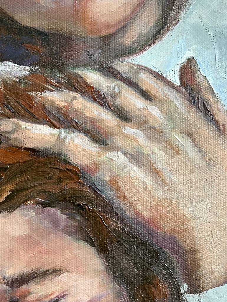 Original Surrealism People Painting by Nora Alshaikh