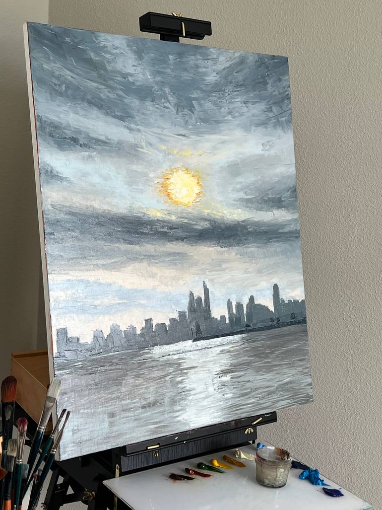 Original Contemporary Seascape Painting by Nora Alshaikh