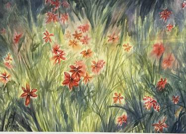 Original Fine Art Floral Paintings by Elaine Wolfe