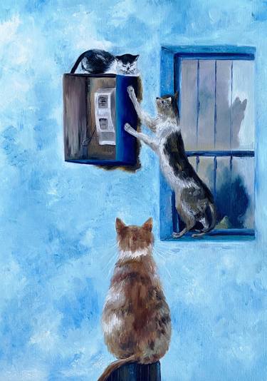 Print of Realism Cats Paintings by Alsu Vagidullina