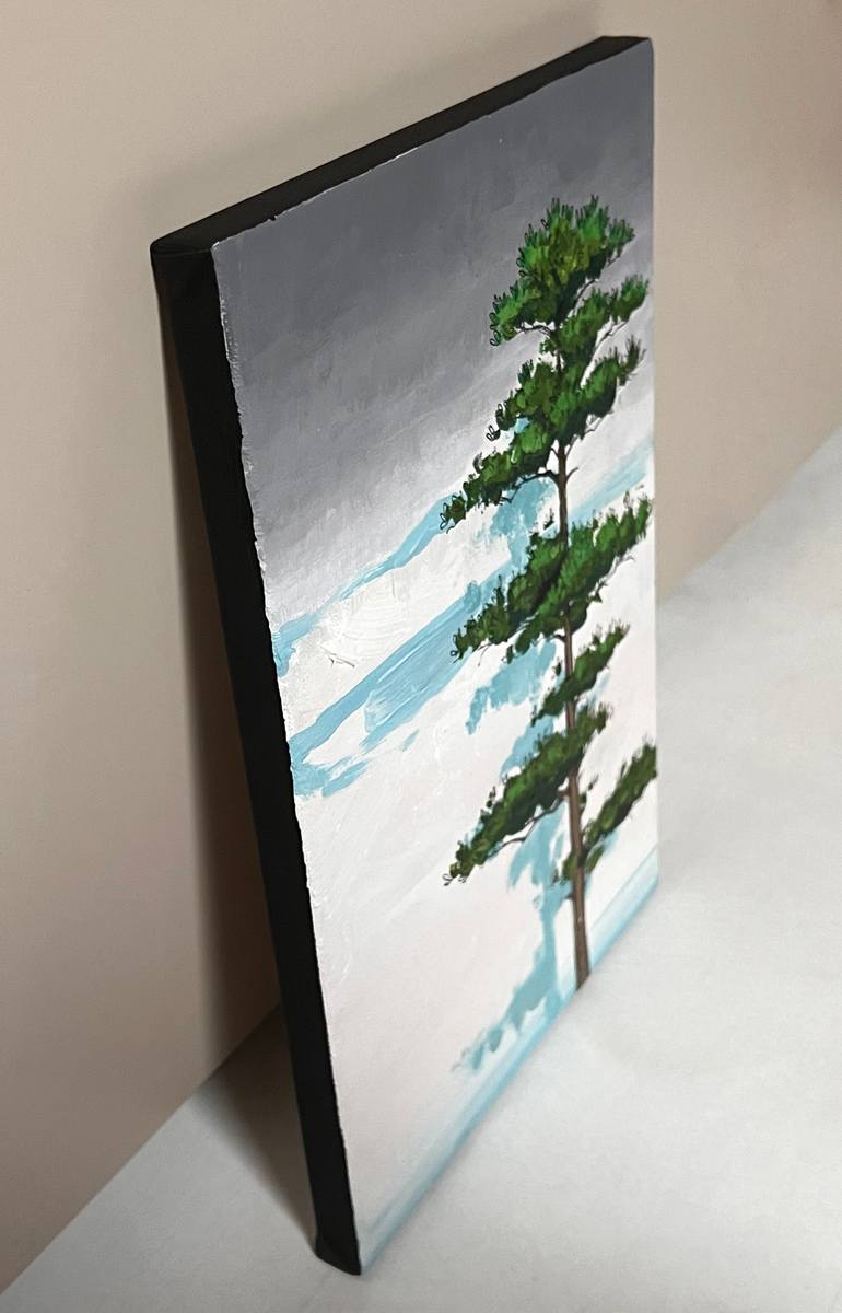 Original Minimalism Botanic Painting by Anna Derevianko