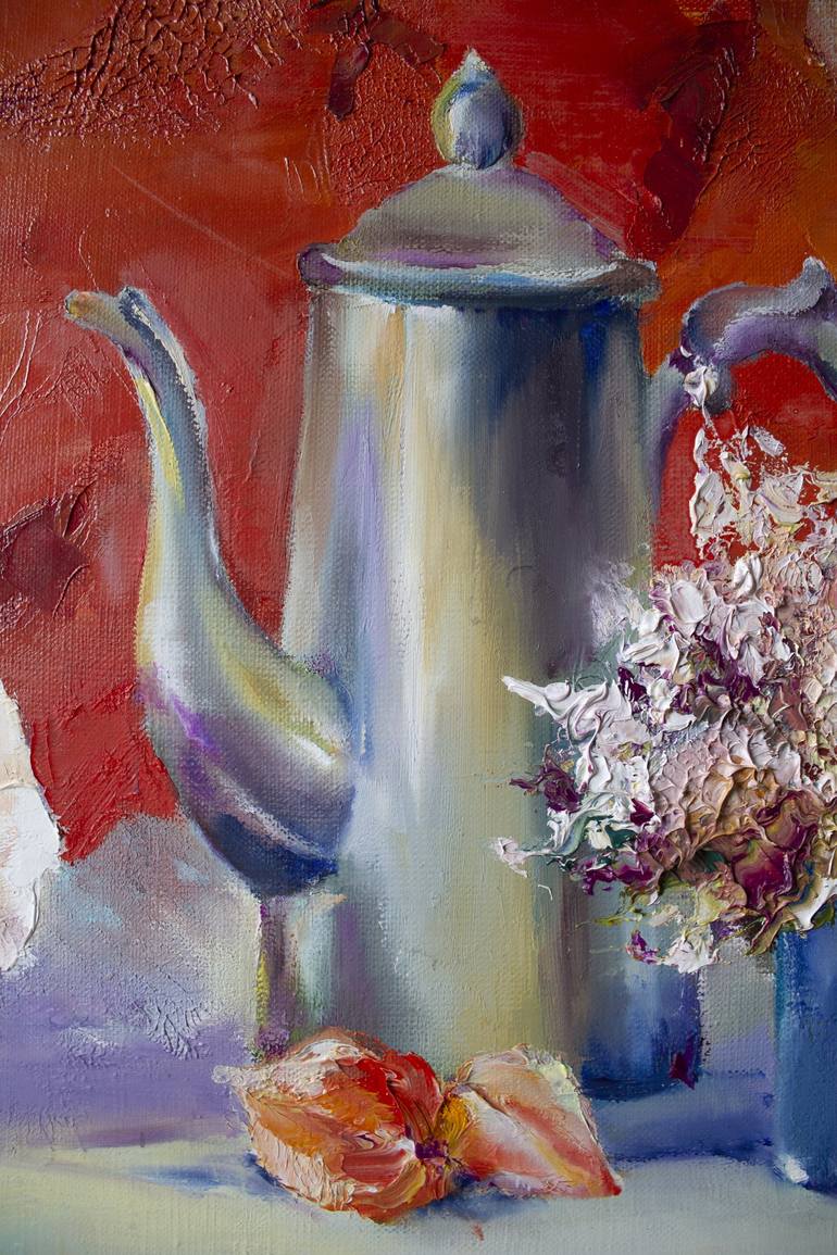 Original Impressionism Still Life Painting by Mariia Tsomyk