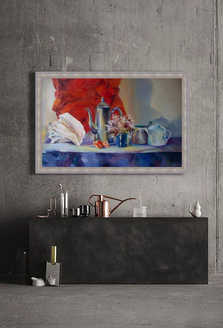 Original Impressionism Still Life Painting by Mariia Tsomyk