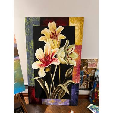 Print of Floral Paintings by Fatima Sajid