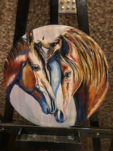 Print of Horse Paintings by Fatima Sajid