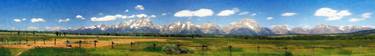 Teton Range Watercolor Panorama thumb
