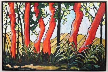 Original Expressionism Tree Painting by Em Fry