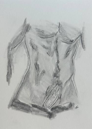 Original Minimalism Nude Drawings by Juan Rosales