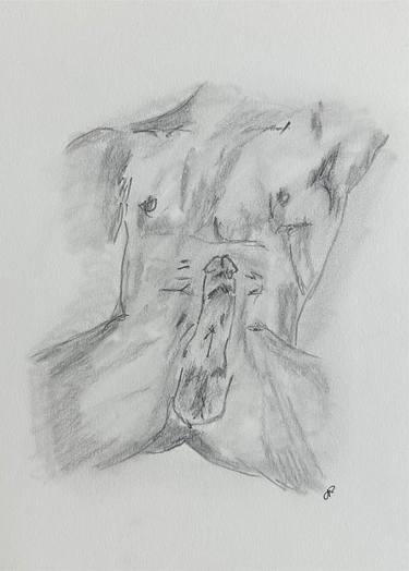 Original Realism Nude Drawings by Juan Rosales